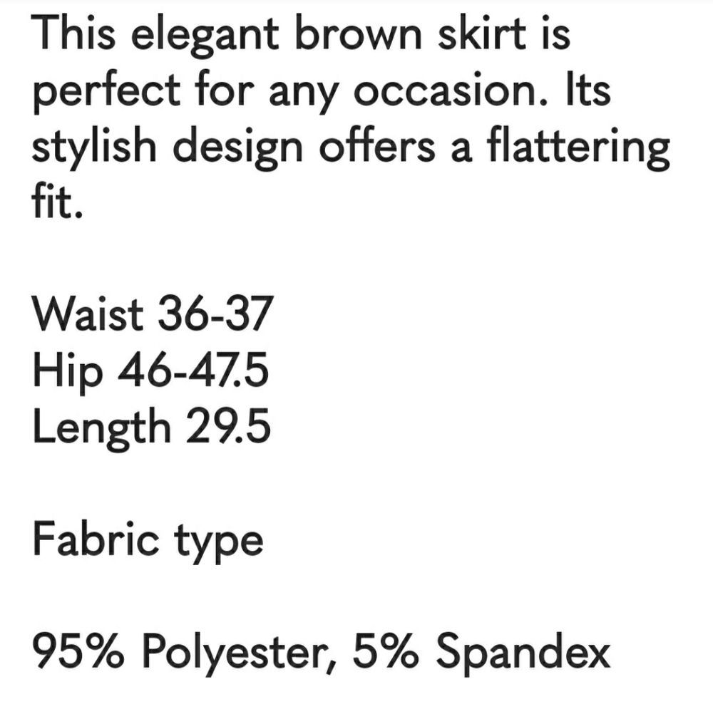 Elegant Brownish / Rose Pencil Skirt, 3X - Picture 5 of 8